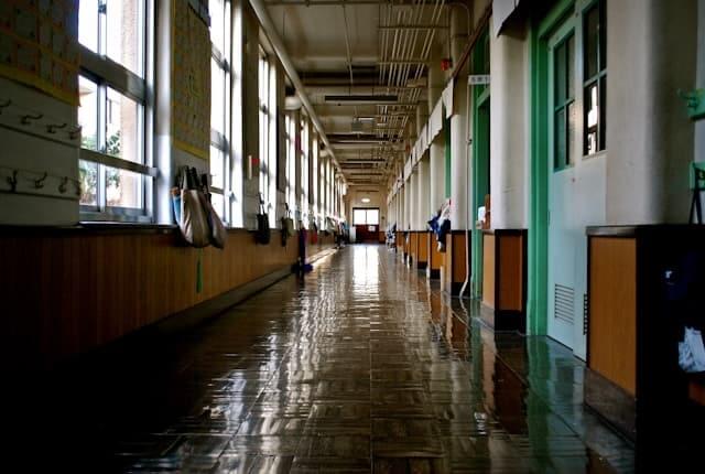 How the World's Longest-Living Nation Keeps Its Healthy Food Culture Alive school hallway