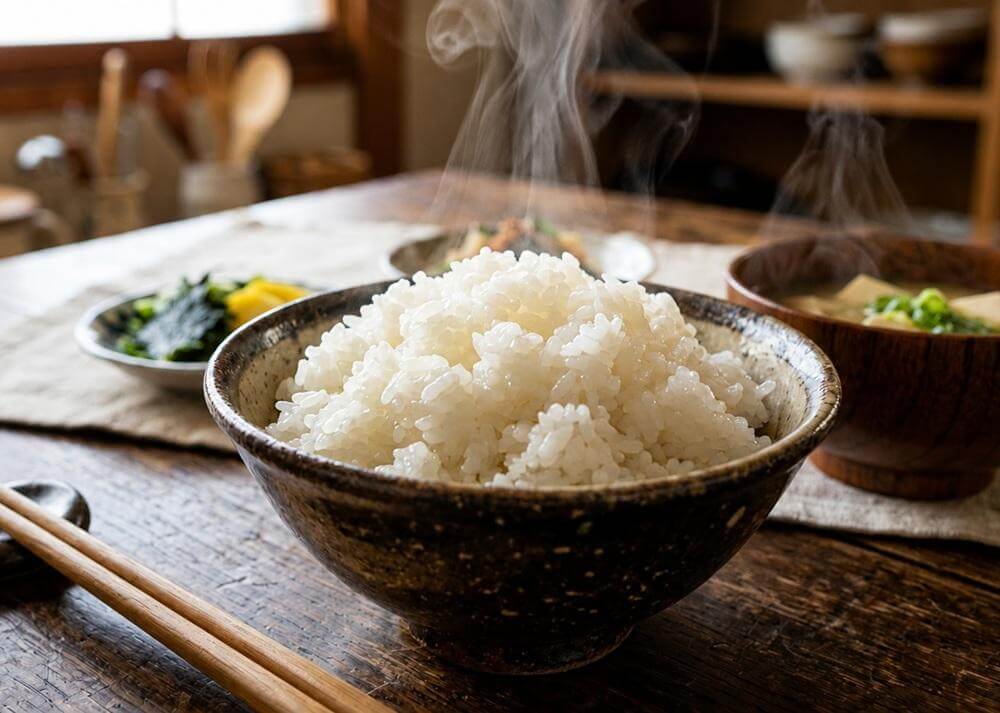 Japanese rice and miso soup