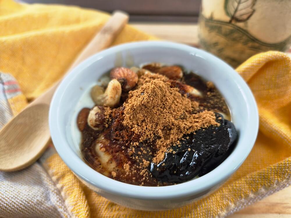 How to Make Kinako at Home from Soybeans + 5 Easy Ways to Use It Kinako yogurt topped with roasted soybean flour