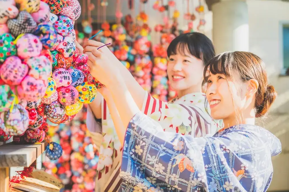 What Makes Shikoku Unique? Colourful omusubi-dama charms at Enman-ji Temple in Dogo Onsen