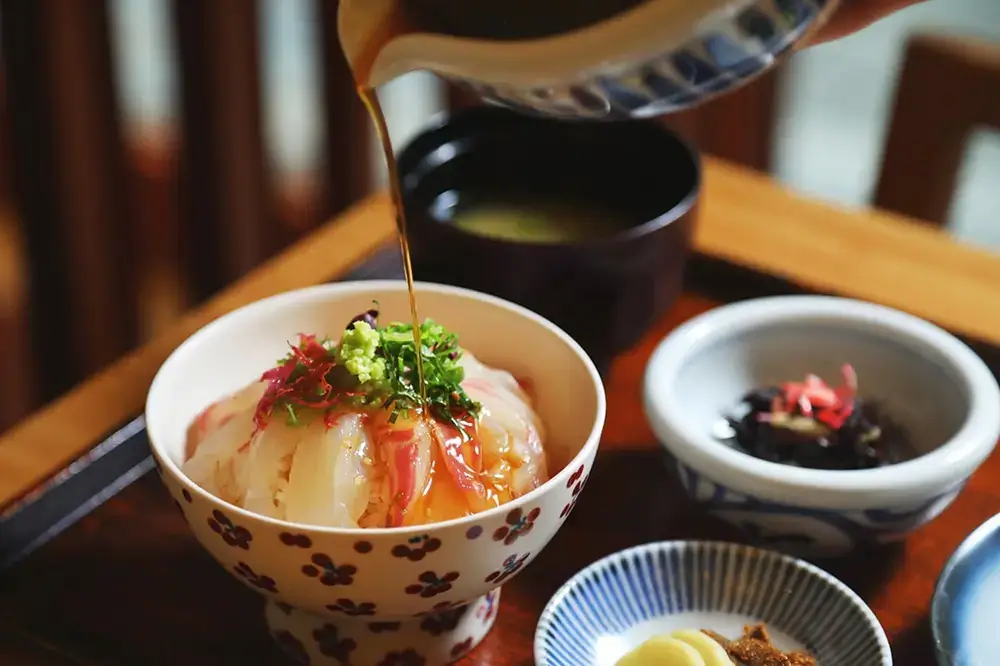 What Makes Shikoku Unique? Uwajima-style taimeshi with raw sea bream and egg-based sauce in Ehime
